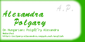 alexandra polgary business card